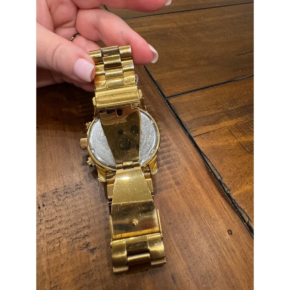 Michael Kors Gold Colored Stainless Steel Watch Model 8077